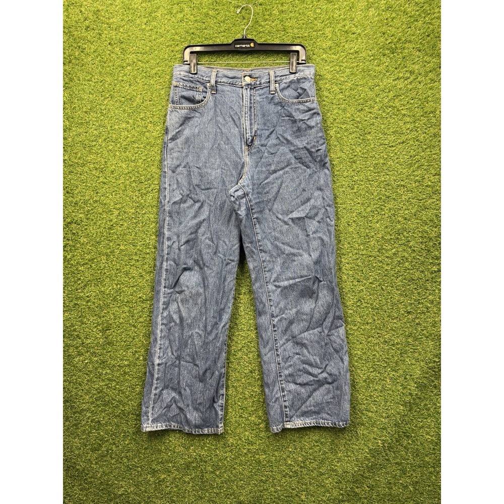 Levis High Waisted Straight Jeans Womens 30 Denim Wide Leg Baggy y2k Skater